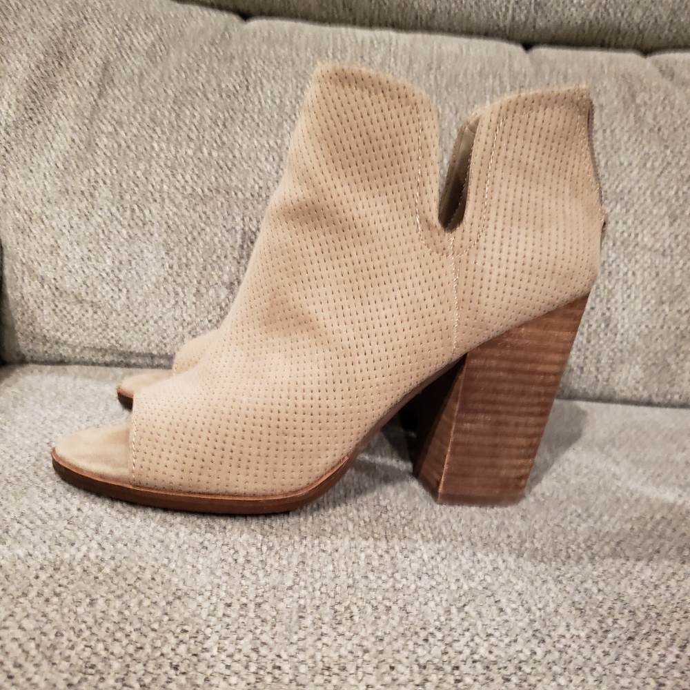 Peep toe booties